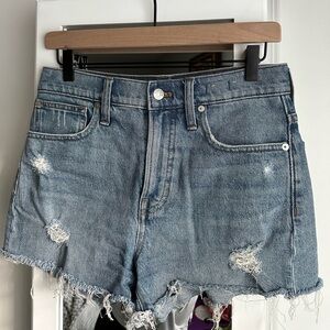 Madewell high rise the perfect jean short